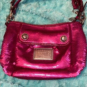 Coach Poppy Sequin Hot Pink